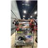 Image 1 : CONTENTS OF RACK- EXERCISE EQUIPMENT, ASSORTED ROPE, HELMETS, SNOWSHOES, MMA EQUIPMENT, BOXING