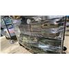 Image 2 : METAL MOBILE RACK WITH ASSORTED ARMY ITEMS- BAGS, AMMO CASES, WATER CANTEENS, GAS CANS & MORE