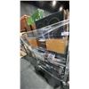 Image 1 : CONTENTS OF ROLLING RACK - ASSORTED DRUMS, SPEAKERS & MICROPHONES