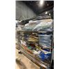 Image 1 : CONTENTS OF ROLLING RACK - ROCKING HORSE, UMBRELLA STAND, ASSORTED HOME DECOR AND SPORTS GEAR