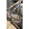 Image 2 : CONTENTS OF ROLLING RACK - GLASS BOTTLES AND CAMPING GEAR