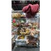 Image 1 : MOBILE RACK WITH ASSORTED TOYS, STUFFED ANIMALS, DOLLS STUFFIES & MORE