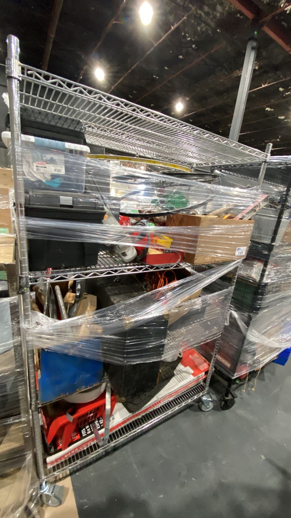 Mobile Racking Tool Kit MOBILE RACK OF ASSORTED ITEMS- TOOLS, TOOL BOXES, SHELVING KIT, CLAMPS ...