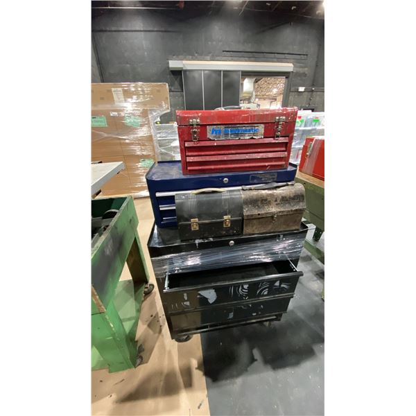 ROLLING TOOLBOX WITH 4 SMALL TOOLBOXES