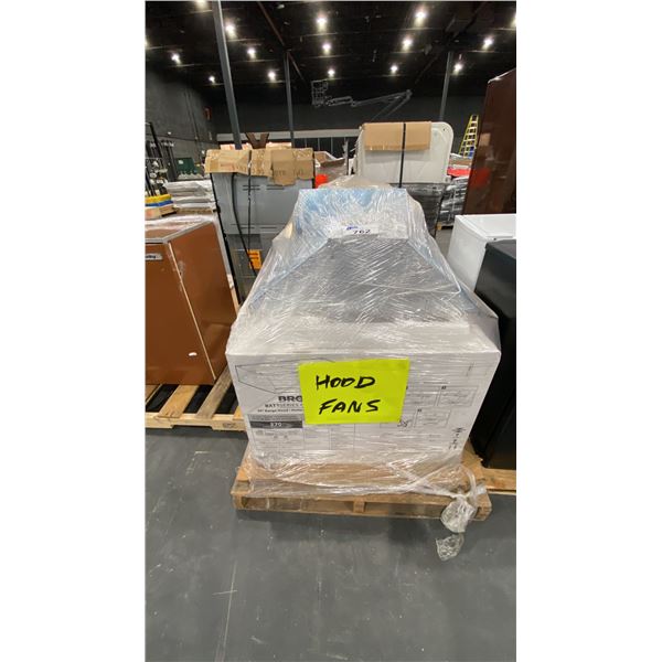 PALLET OF ASSORTED HOOD FANS