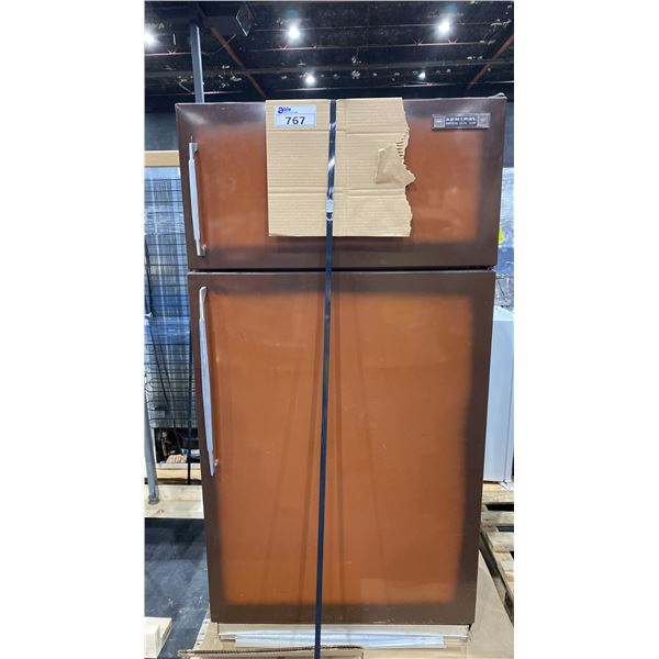 ADMIRAL BROWN VINTAGE FREEZER TOP REFRIGERATOR