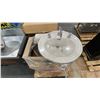 Image 2 : WHITE FRAME 3 DOOR MEDICINE CABINET & BATHROOM SINK WITH FAUCET