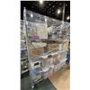 Image 1 : ROLLING RACK WITH ASSORTED NAPKINS, COFFEE FILTERS, STRAWS AND MORE