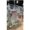Image 1 : ROLLING RACK WITH ASSORTED DINER TRAYS, DISPLAY CABINETS, NAPKIN DISPENSERS AND MORE