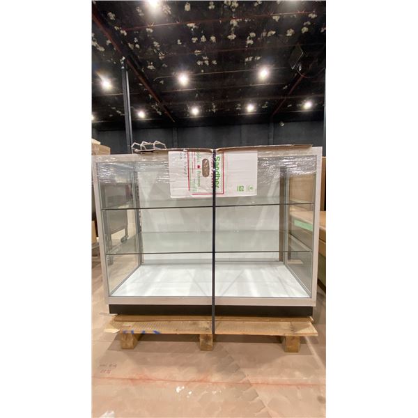 PAIR OF GLASS DISPLAY CABINETS