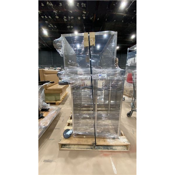 3 2 TIER METAL ROLLING CARTS