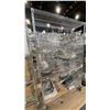Image 1 : ROLLING RACK WITH ASSORTED STOCK POTS, CHEESE GRATERS, AND COOKWARE