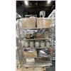 Image 1 : ROLLING RACK WITH ASSORTED COLANDERS, ICE BUCKETS, COFFEE MAKER AND OTHER DINER RELATED ITEMS