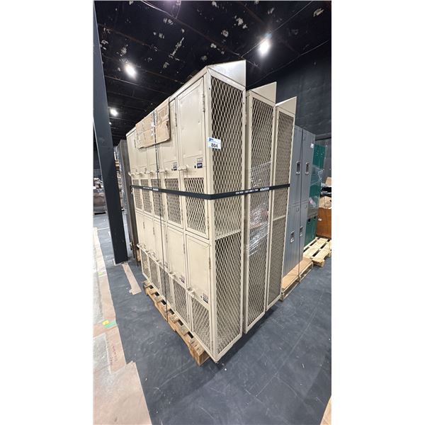 3 SECTIONS OF MESH LOCKERS - 10 LOCKERS PER UNIT, 30 LOCKERS TOTAL
