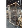 Image 1 : PAIR OF RUSTIC METAL SHELVING UNITS