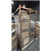 Image 2 : PAIR OF RUSTIC METAL SHELVING UNITS