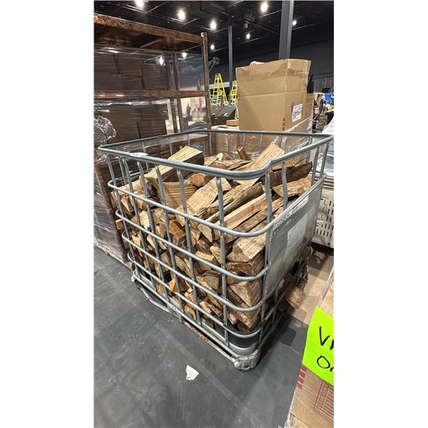 METAL PALLET CRATE OF FIREWOOD