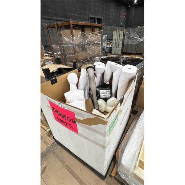 PALLET BOX OF ASSORTED MANNEQUIN PARTS
