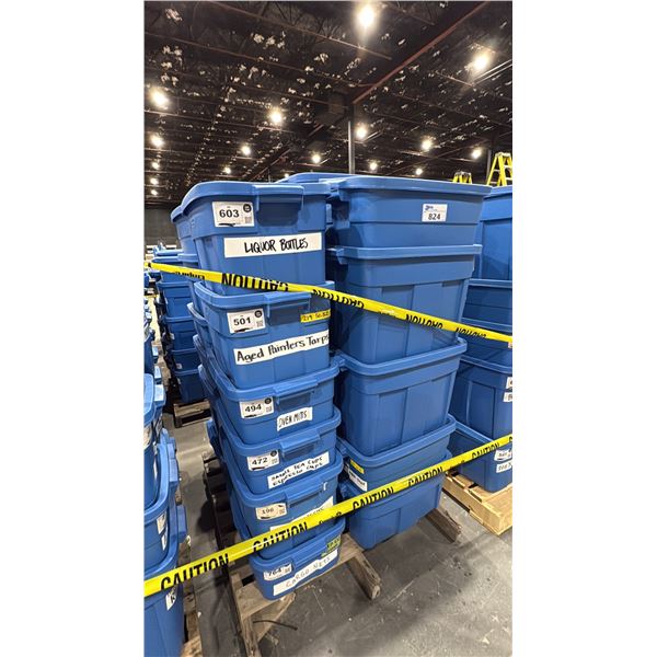 PALLET OF ASSORTED SET DEC ITEMS- LIFE VESTS, CARGO NETS, COFFEE CUPS, TARPS, COOKING POTS, TEA