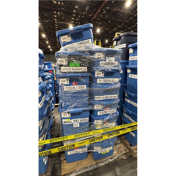 PALLET OF ASSORTED SET DEC ITEMS- VINTAGE SPACE HEATERS, MASKS, FIBER-OPTIC BOX, ASSORTED CAMERAS,
