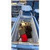 Image 3 : PALLET OF ASSORTED SET DEC ITEMS- GLOVES, RECORDS, BADGES, LAPTOP BAGS, JEWELRY, LICENSE PLATES,
