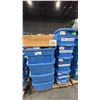 Image 1 : PALLET OF ASSORTED SET DEC ITEMS- GLASSWARE, METAL TRAYS, BAR/RESTAURANT ITEMS, CLOTH NAPKINS & MORE