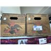 Image 4 : SHELF LOT INCLUDING COFFEE MAKER, FIRST AID KITS AND WOODEN CRATES