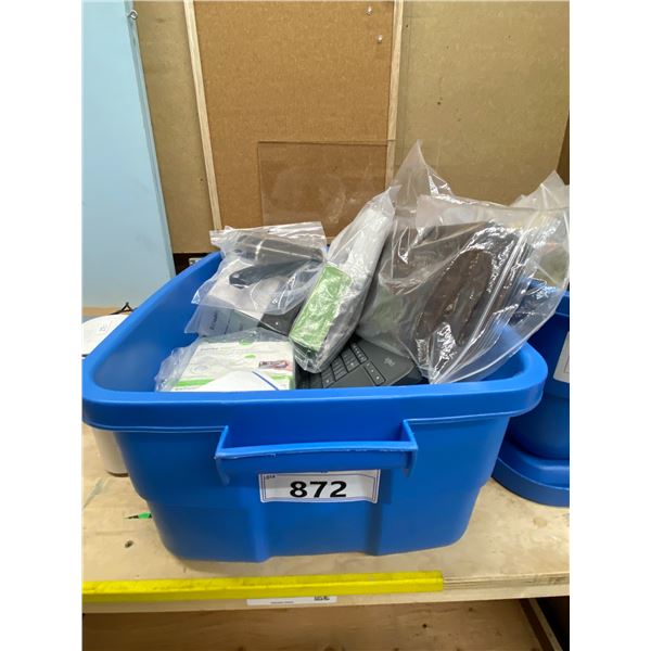 BIN INCLUDING CARVING SET, RFID READERS, SMOKE CAMS AND MORE