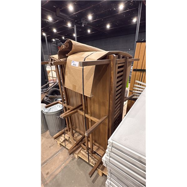 PALLET OF 4 WOODEN BENCHES