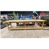 Image 1 : LARGE 2 TIER MOBILE WOODWORKING TABLE WITH VICE