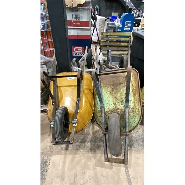 4 ASSORTED WHEELBARROWS