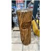 Image 1 : CARVED TREE STUMP WITH OWL FACES