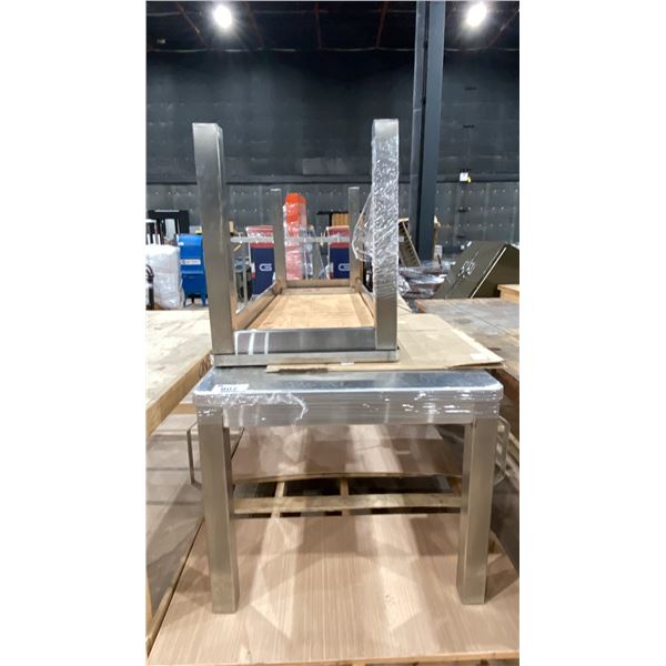 2 STAINLESS STEEL WORK TABLES