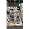 Image 1 : BRASS STANCHIONS WITH BLUE VELVET ROPE & 4 BLACK ULINE RETRACTABLE CROWD CONTROL BARRIERS