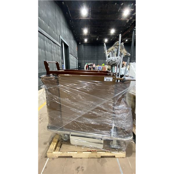 PALLET OF ASSORTED JANITORIAL ITEMS & CARTS