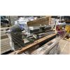 Image 2 : PALLET OF ASSORTED SET DEC ITEMS- WOODWORKING BENCH, SAWHORSE, PROPANE TANK, WOOD LATHE, SIGNS &