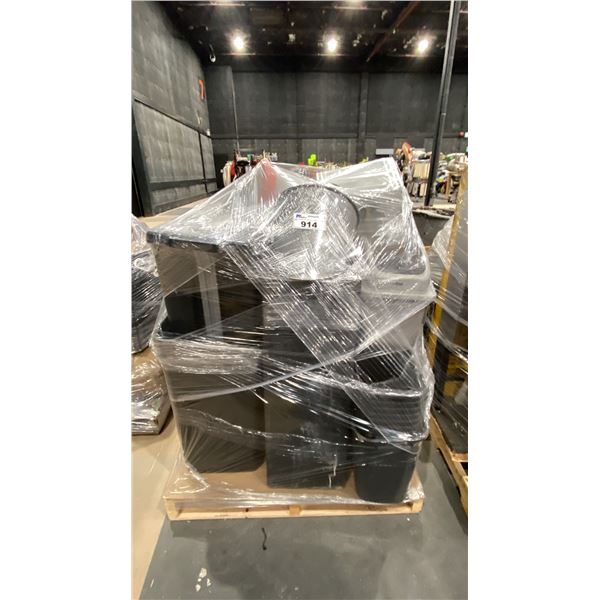 PALLET OF ASSORTED GARBAGE CANS