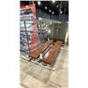 Image 1 : PAIR OF METAL FRAMED WOODEN BENCH SEATS WITH STORAGE HOOKS