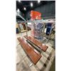 Image 2 : PAIR OF METAL FRAMED WOODEN BENCH SEATS WITH STORAGE HOOKS