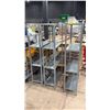Image 2 : 3 GALVANIZED METAL STORAGE SHELVES