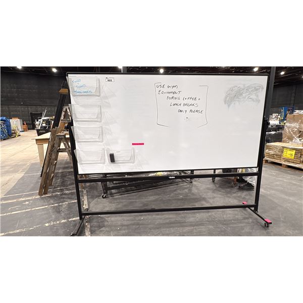 LARGE METAL FRAMED MOBILE WHITEBOARD