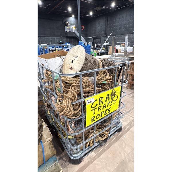 PALLET CRATE OF ASSORTED CRAB TRAP ROPES