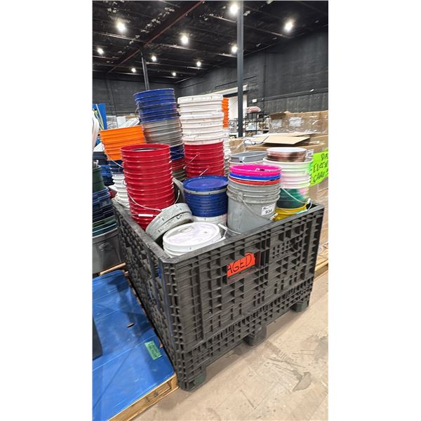 PALLET CRATE OF ASSORTED BUCKETS