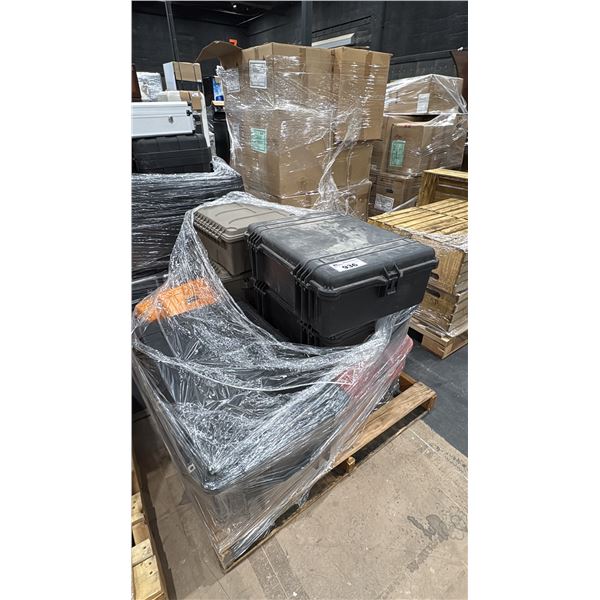 PALLET OF ASSORTED HARDSHELL STORAGE CASES