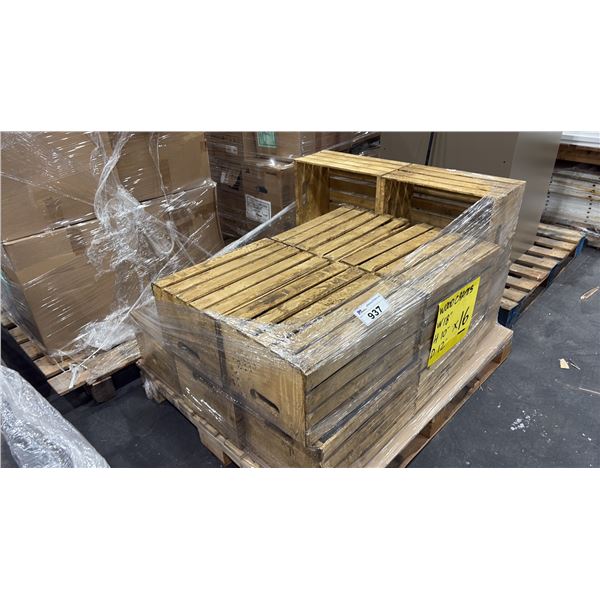 PALLET OF ASSORTED WOODEN CRATES