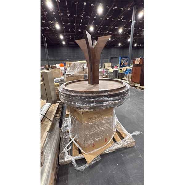 3 BLASA WOOD 48" ROUND TABLES