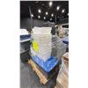 Image 2 : PALLET OF ASSORTED FROG BOXES, MAIL CRATES & SHOPPING BASKETS & STORAGE BINS