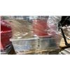 Image 6 : PALLET OF ASSORTED SET DEC ITEMS-FIREBELLS, VASES, MEAT CURTAINS, BASEBOARD HEATERS, TOOLBOXES