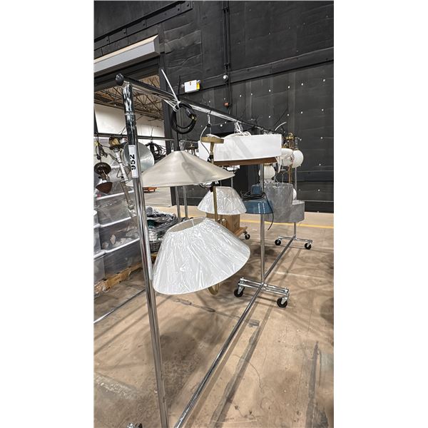 2 ROLLING RACKS OF ASSORTED LIGHT FIXTURES