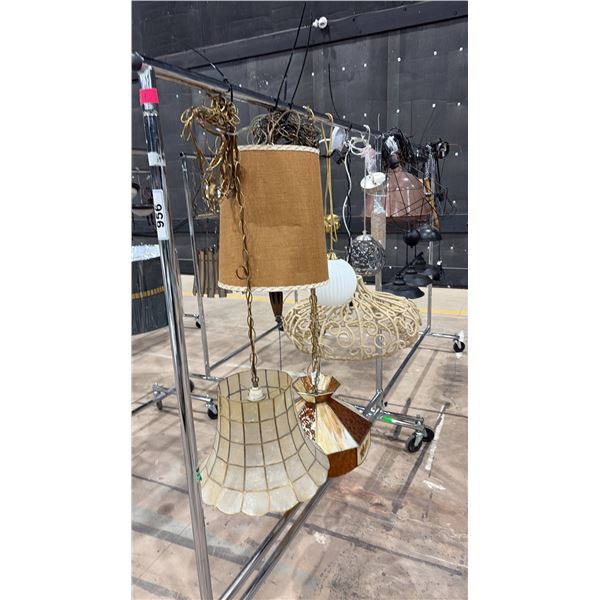 2 ROLLING RACKS OF ASSORTED LIGHT FIXTURES